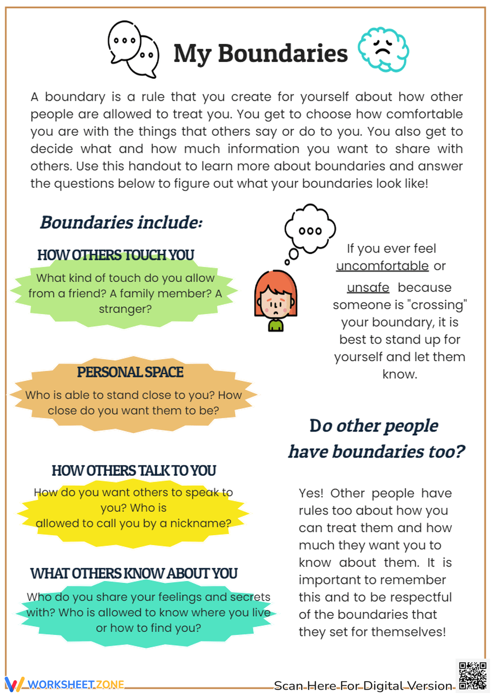 personal boundaries worksheet