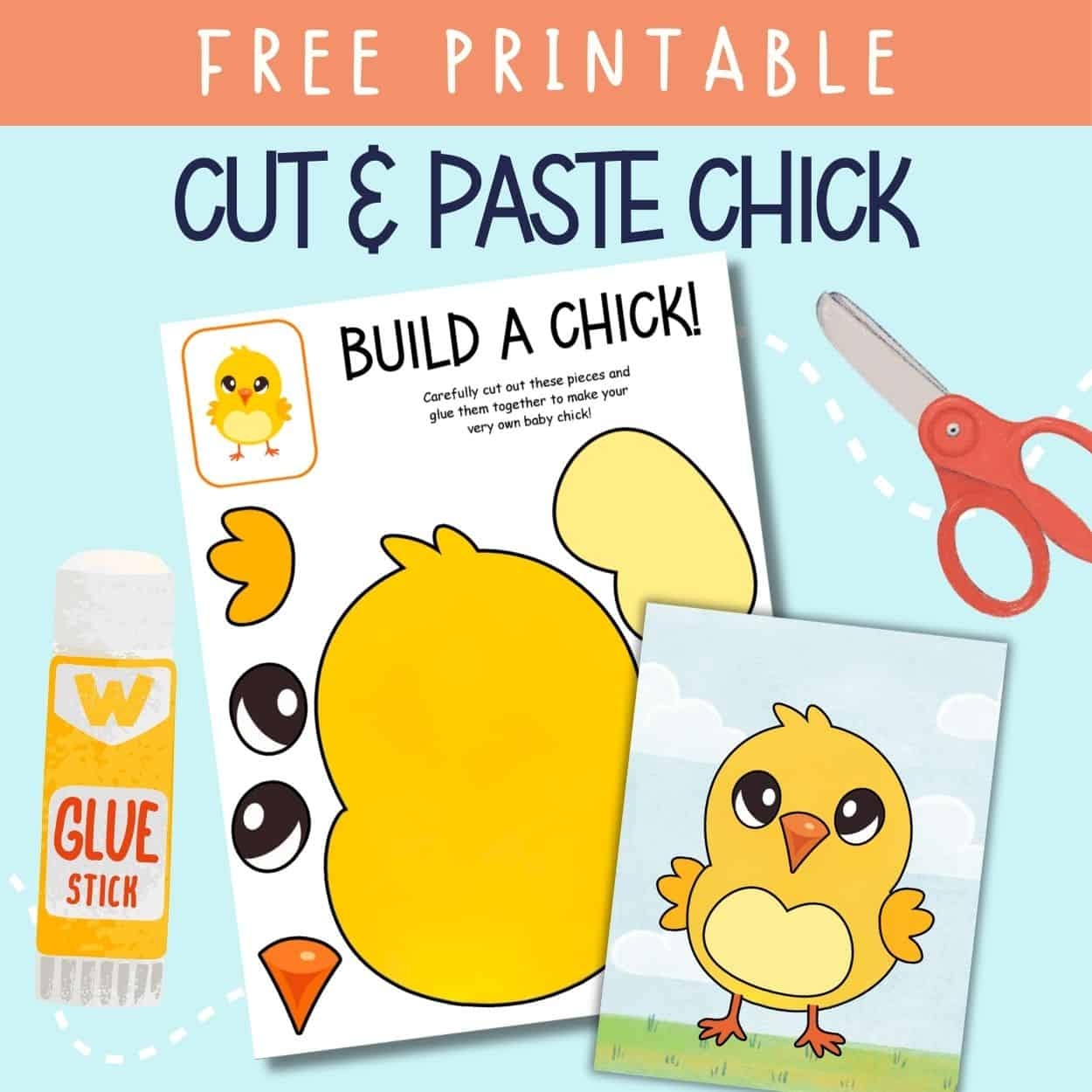chick printable template