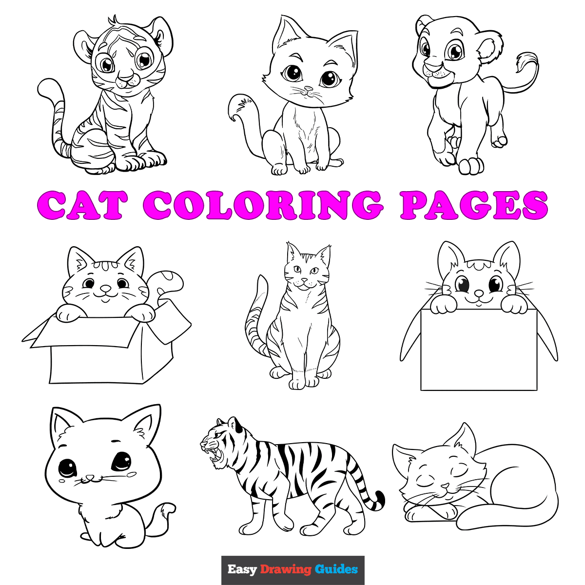 cat printable coloring pages free