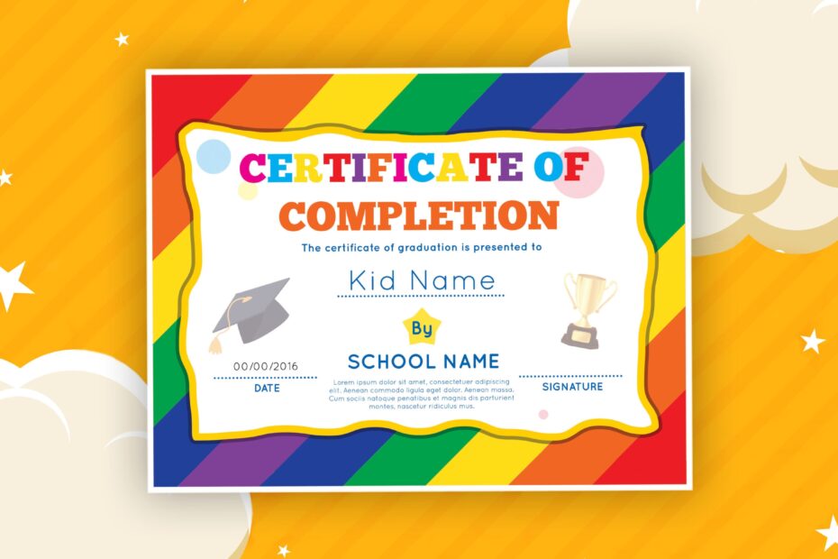 FREE Printable Certificate Of Completion Downloadable Template