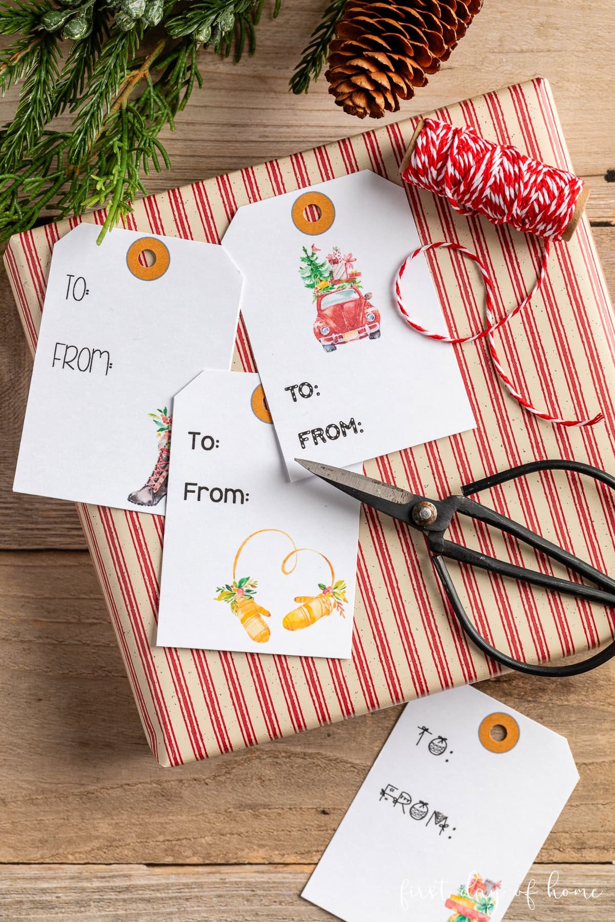 christmas gift tag printable
