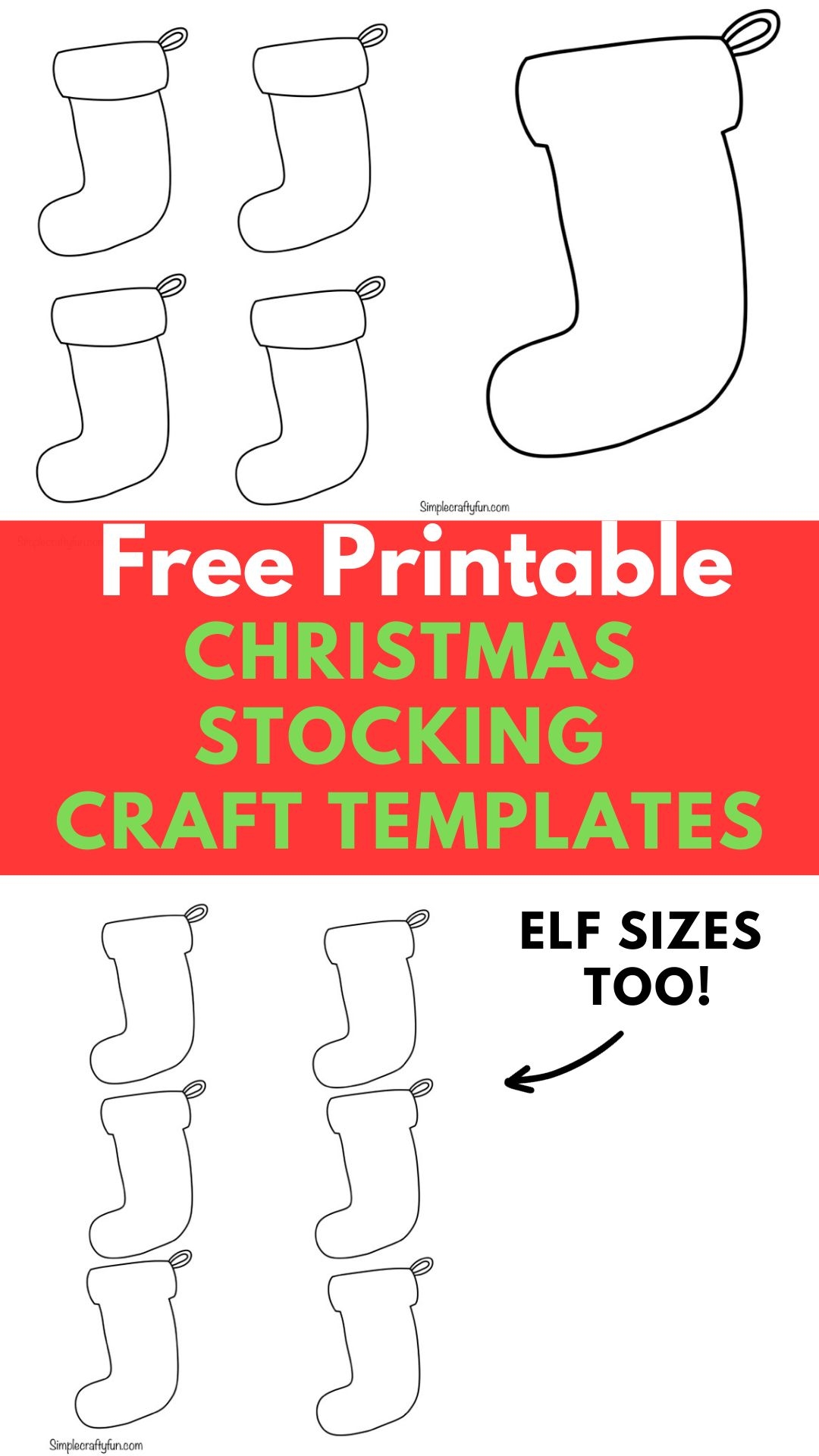 large printable stocking template