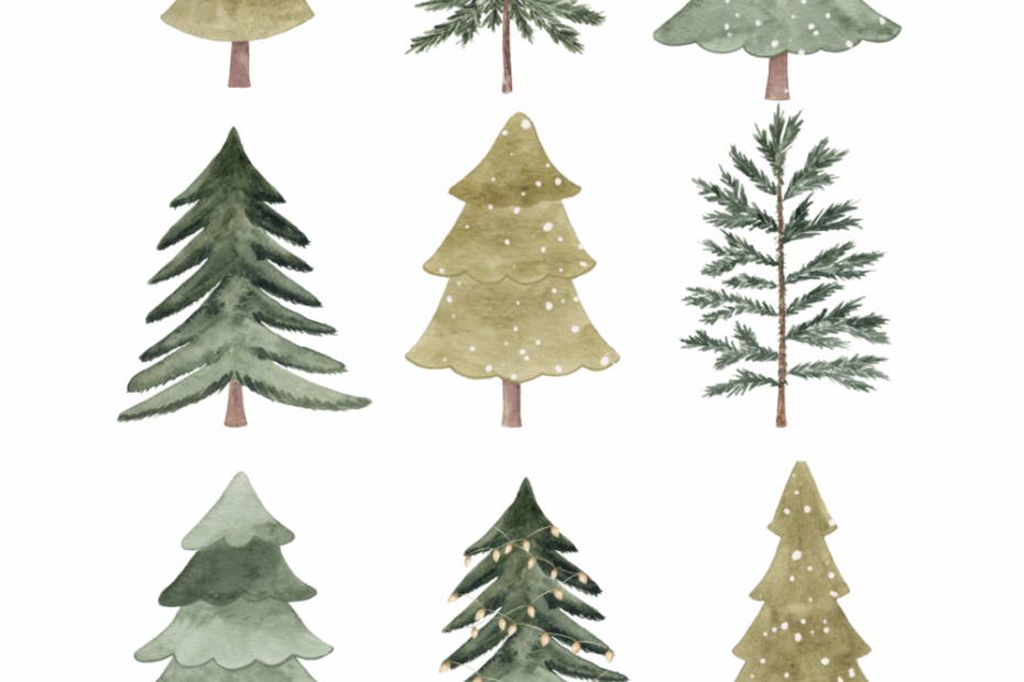 Free Printable Christmas Tree Art Clean And Scentsible