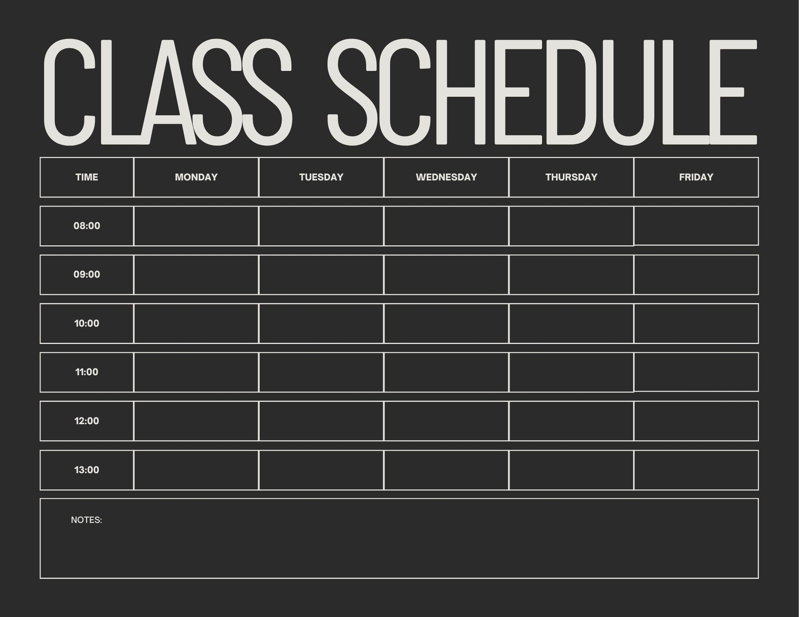 Free Printable Class Schedule Templates To Customize Canva