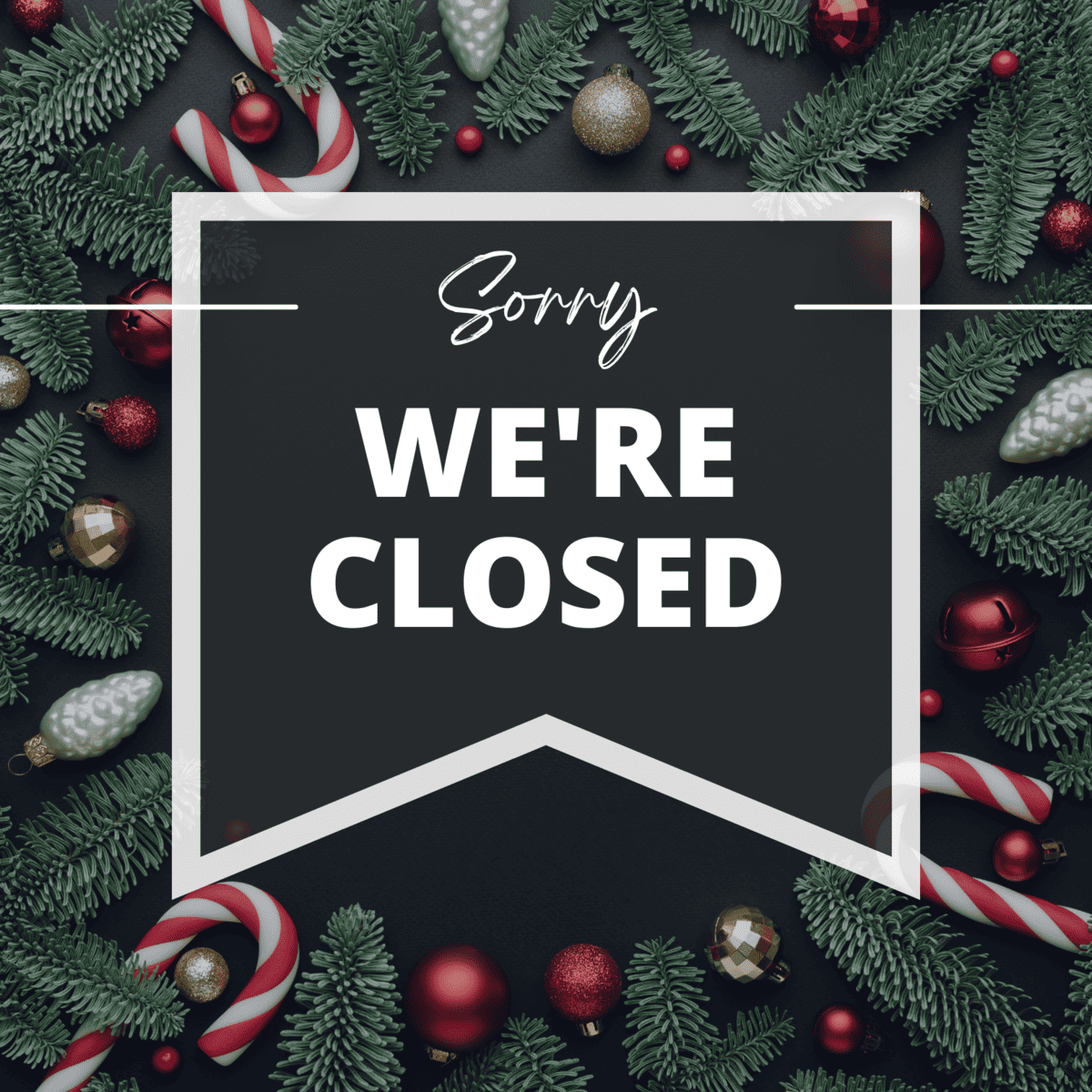 Free Printable Closed For Christmas Sign Template A Sparkle Of 