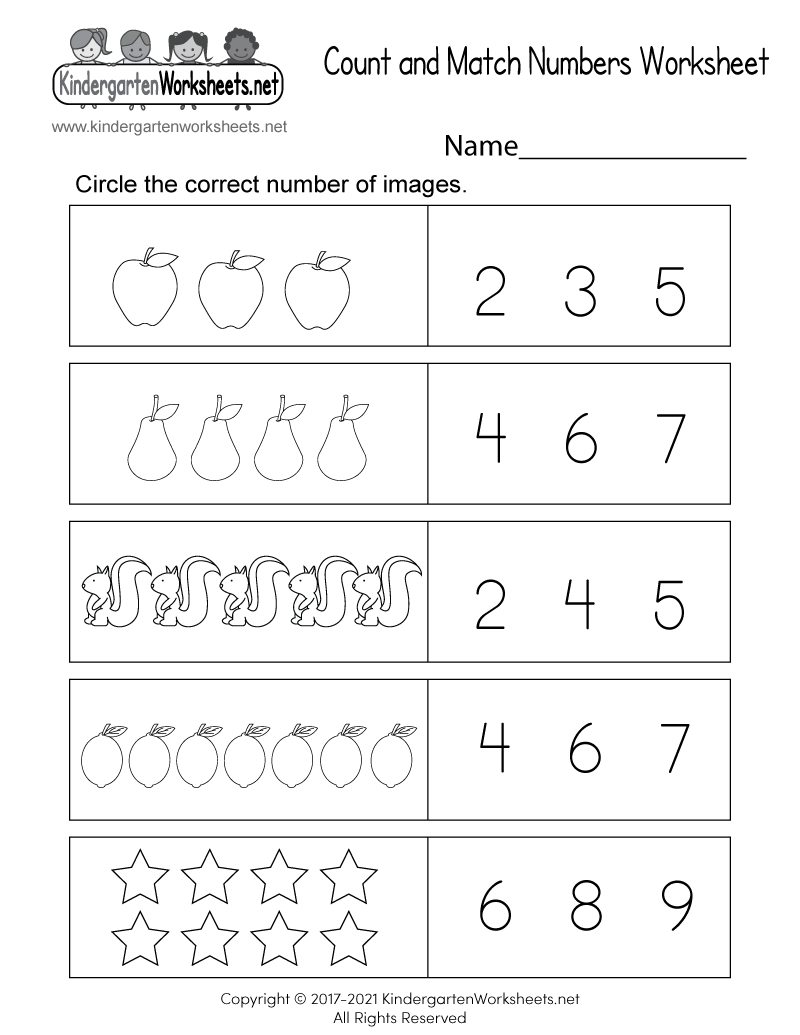 number worksheet
