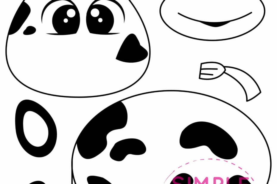 Free Printable Cow Craft Template Simple Mom Project