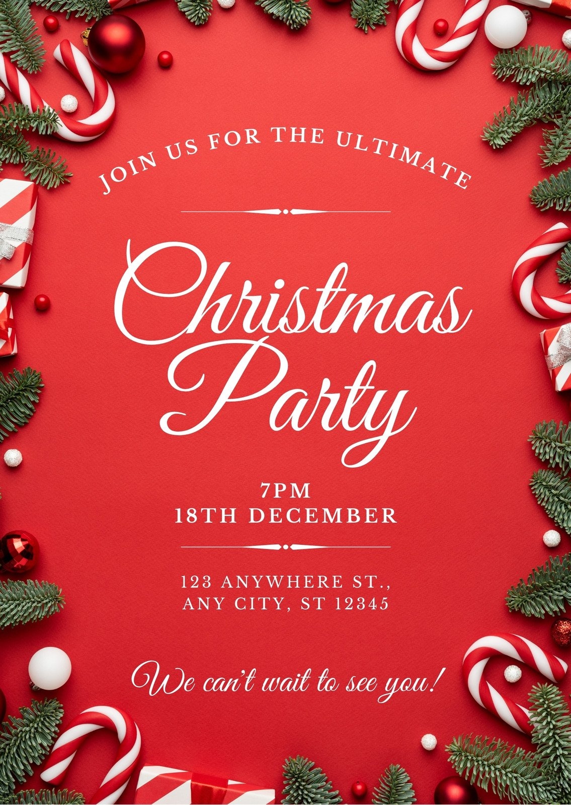 free printable christmas party invitation templates
