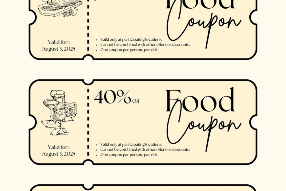 Free Printable Customizable Coupon Templates Canva