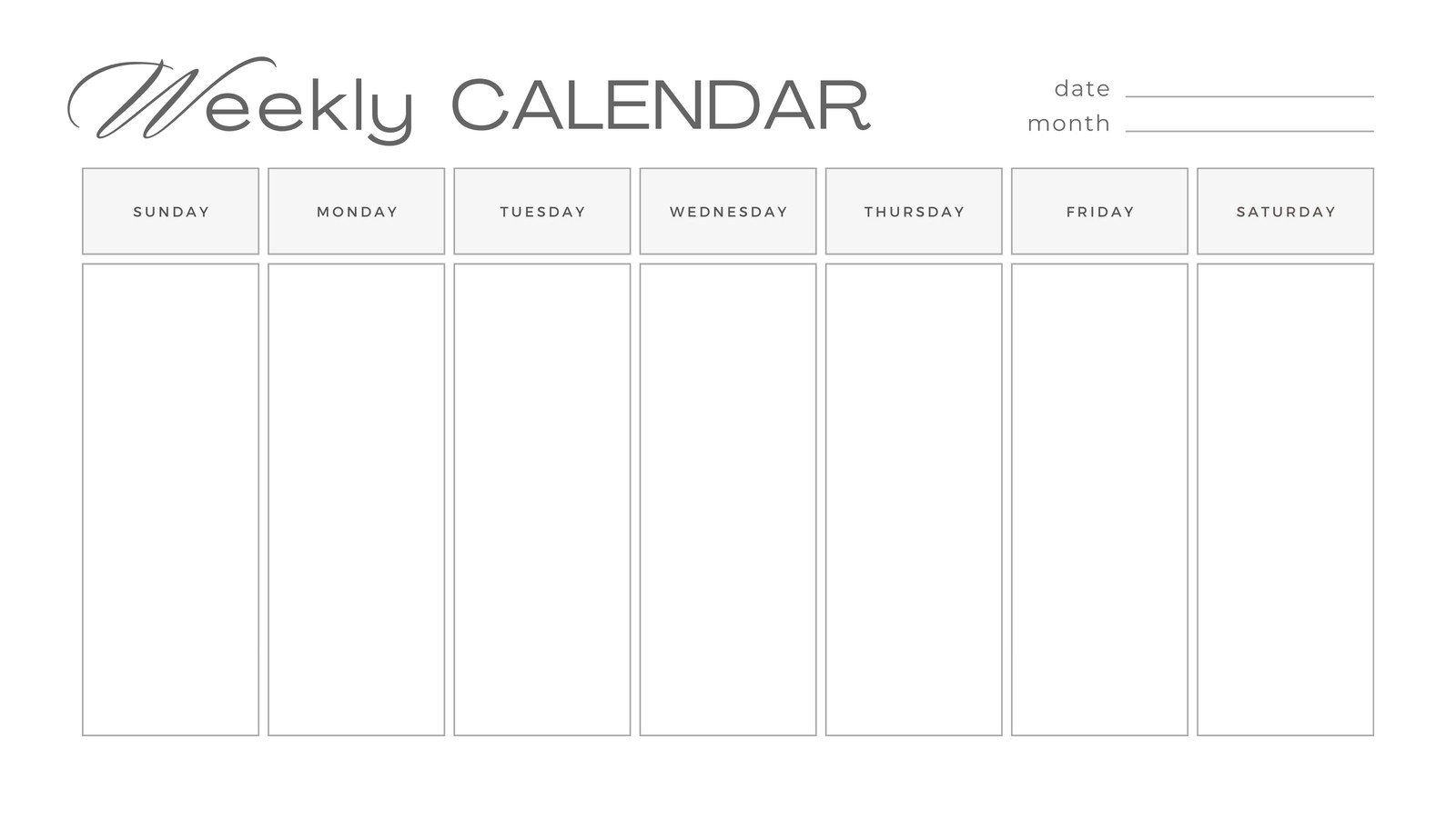 weekly schedule template printable