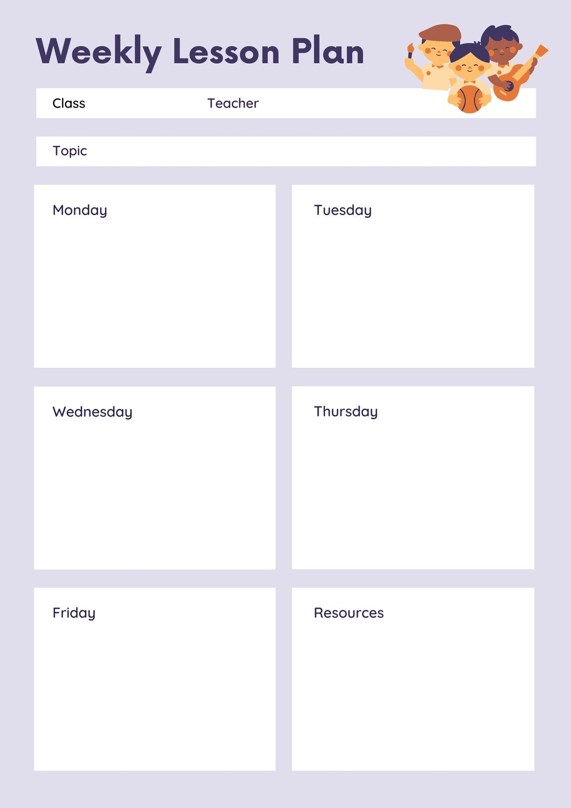 templates for teachers lesson plans free