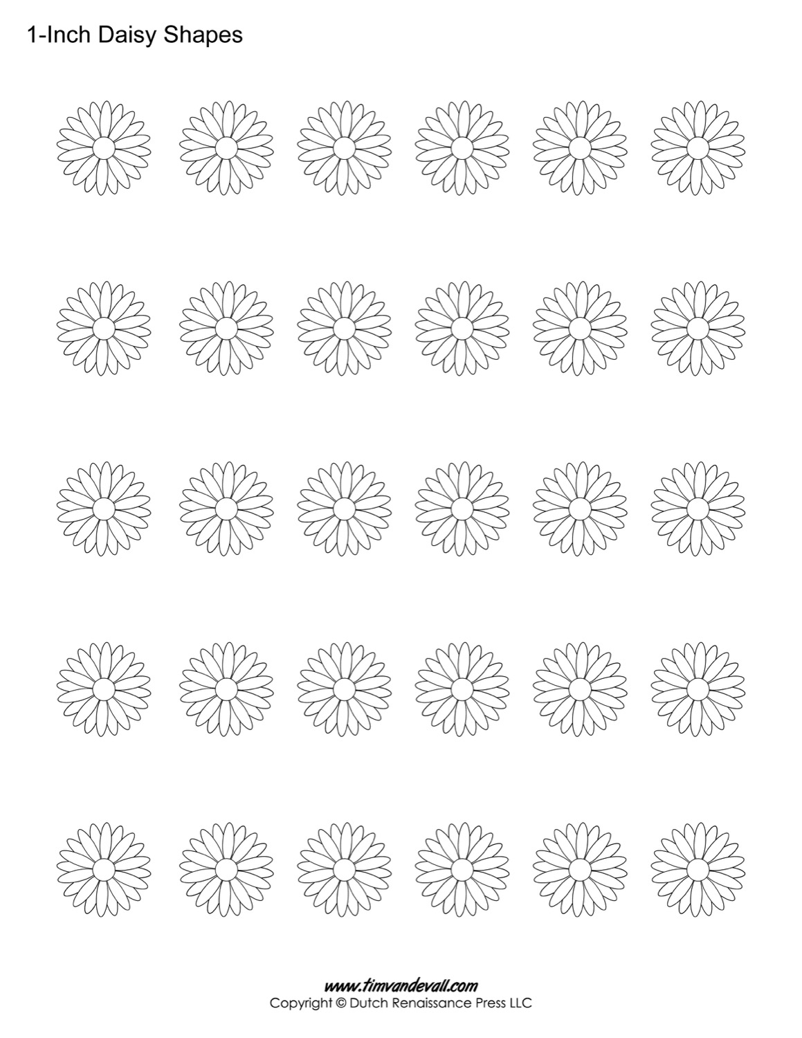 daisy template printable free