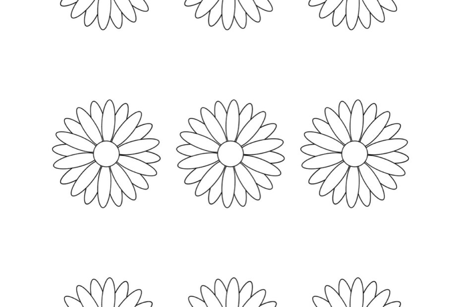 Free Printable Daisy Templates Daisy Shape Flower PDFs