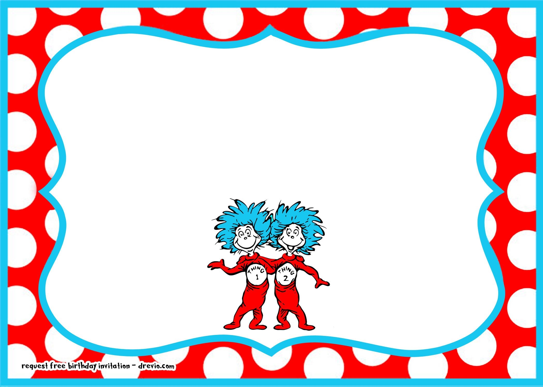 FREE Printable Dr Seuss Birthday Invitation Template For Twins Worksheets Library