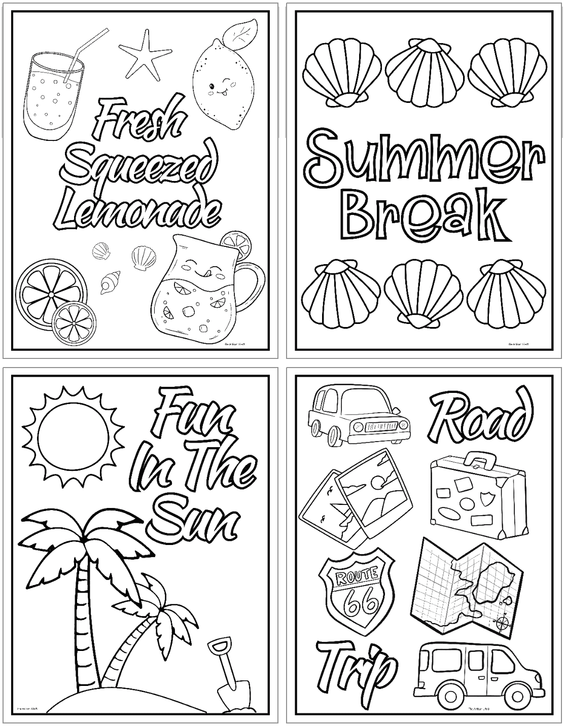 free printable coloring pages for summer