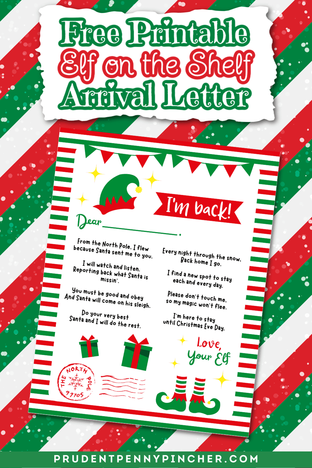Free Printable Elf On The Shelf Arrival Letter Prudent Penny Pincher