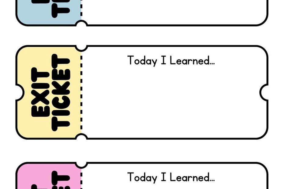 Free Printable Exit Ticket Templates You Can Customize Canva