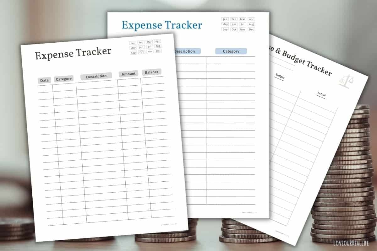 free printable expense tracker