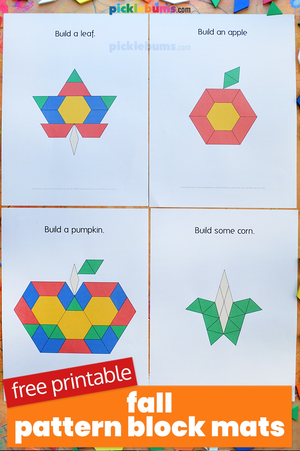 pattern block puzzles templates