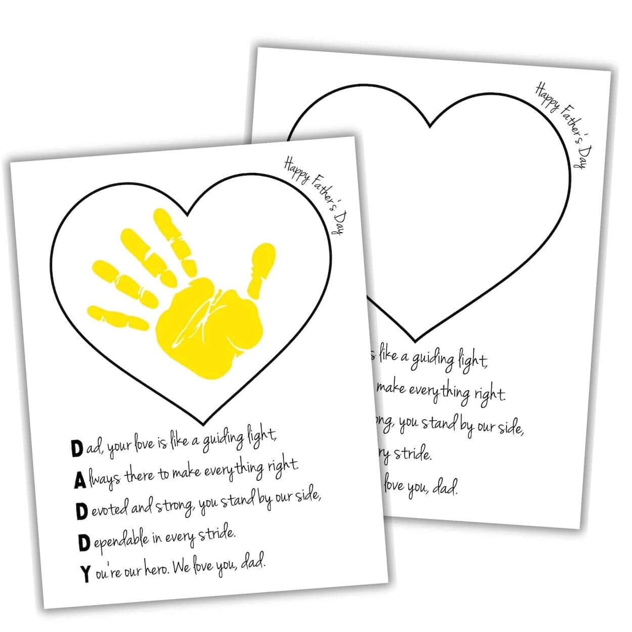Free Printable Father s Day Handprint Art Last Minute Gift Idea