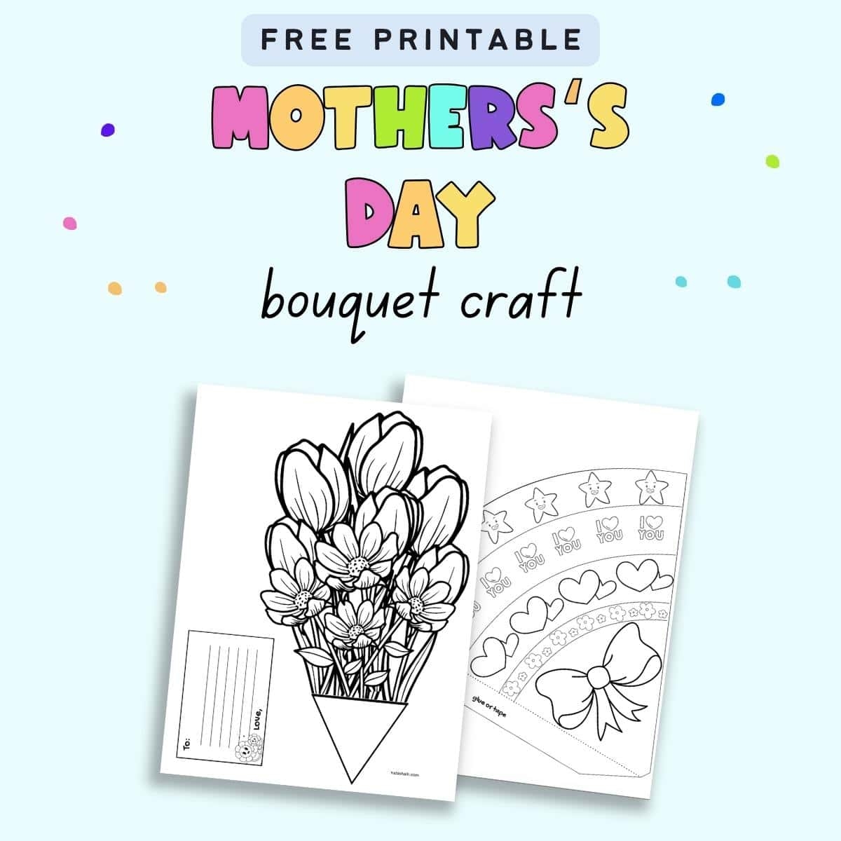 printable flower bouquet template
