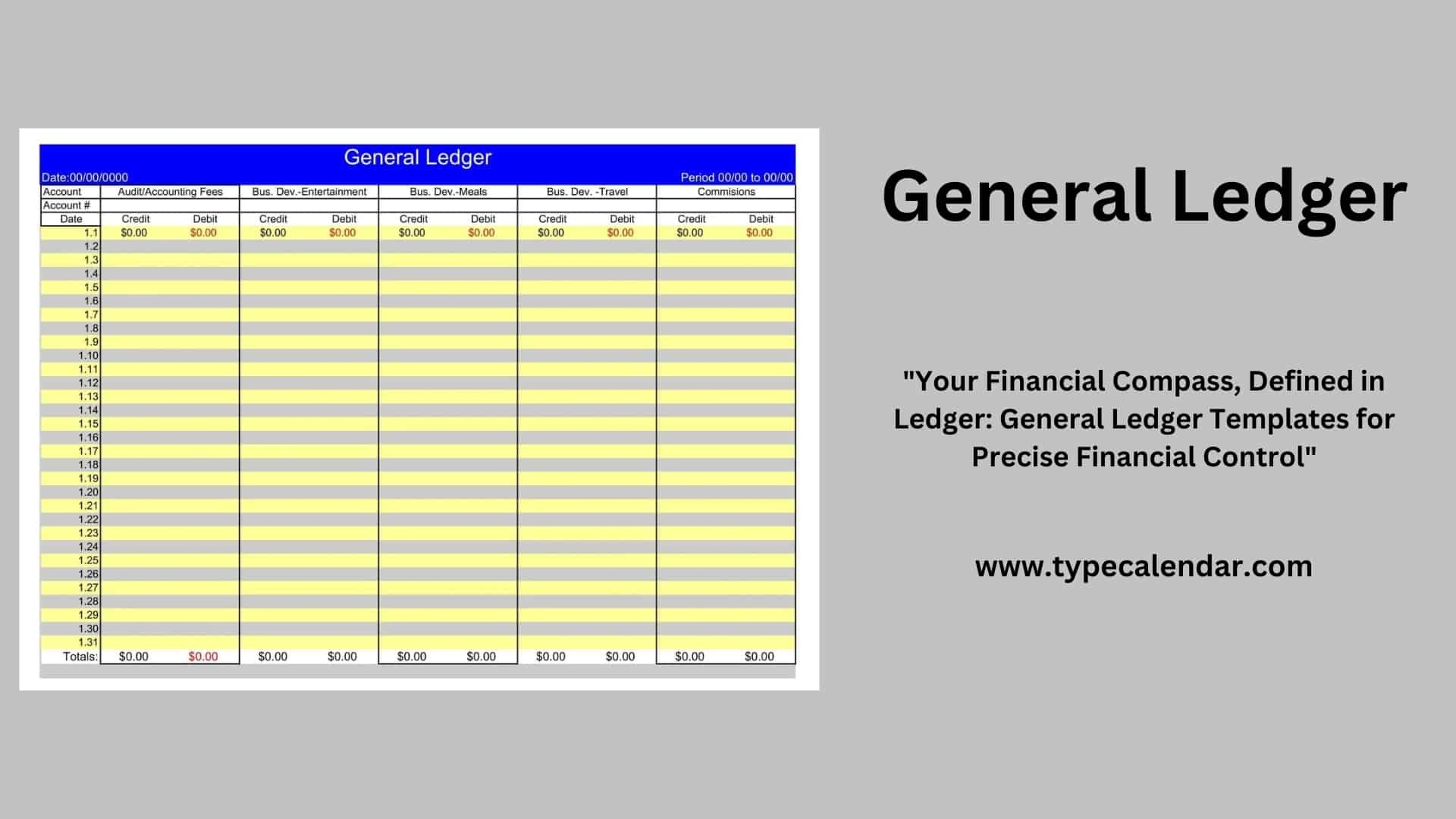 printable free ledger template