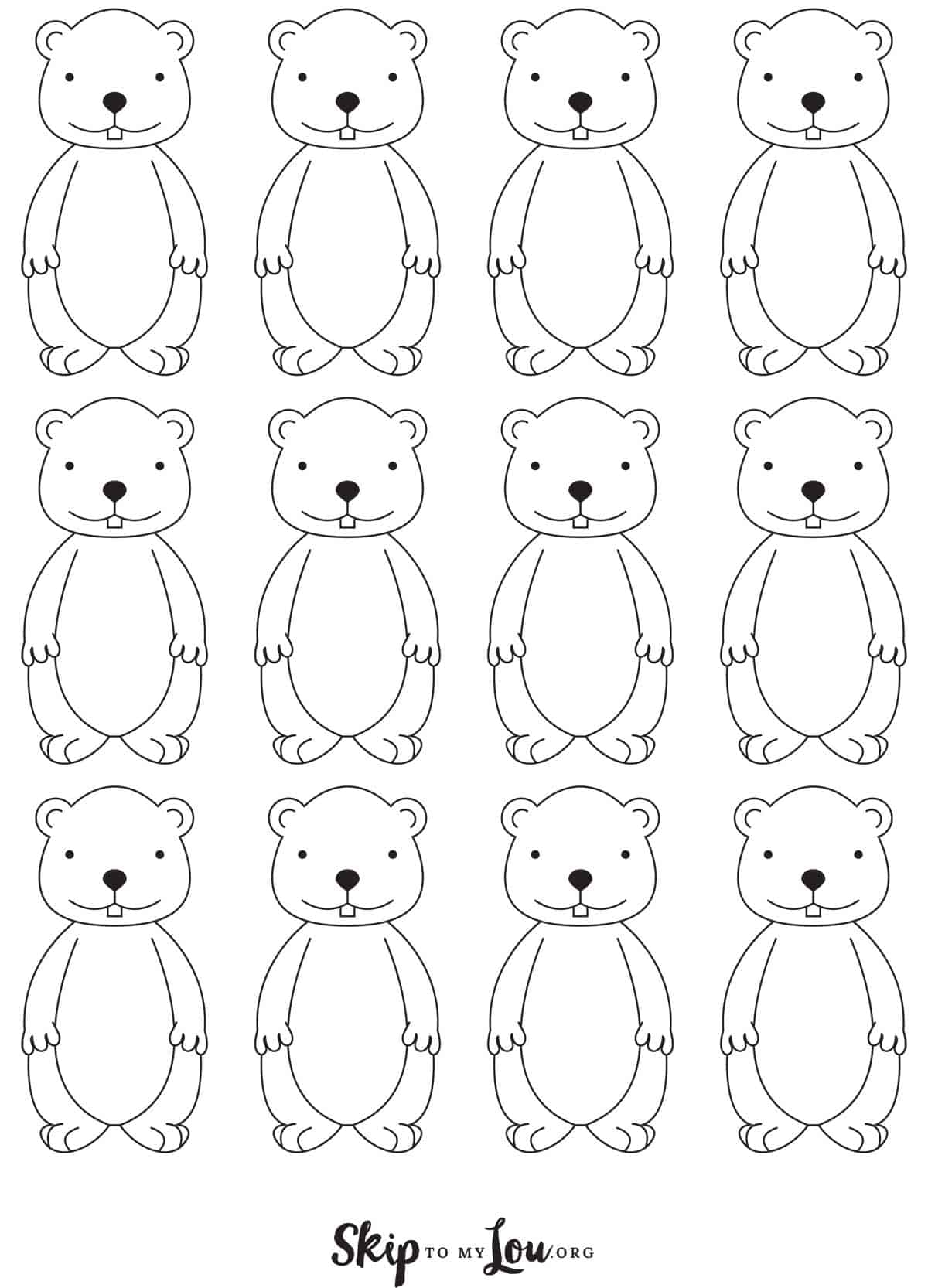 Free Printable Groundhog Craft Skip To My Lou Worksheets Library