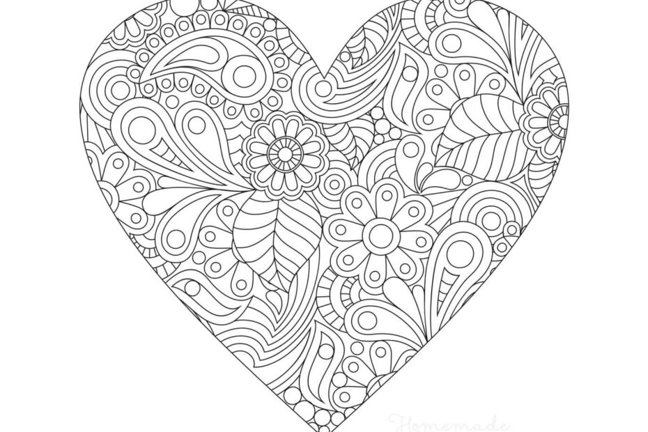 Free Printable Hearts Coloring Pages Printable Party Favors