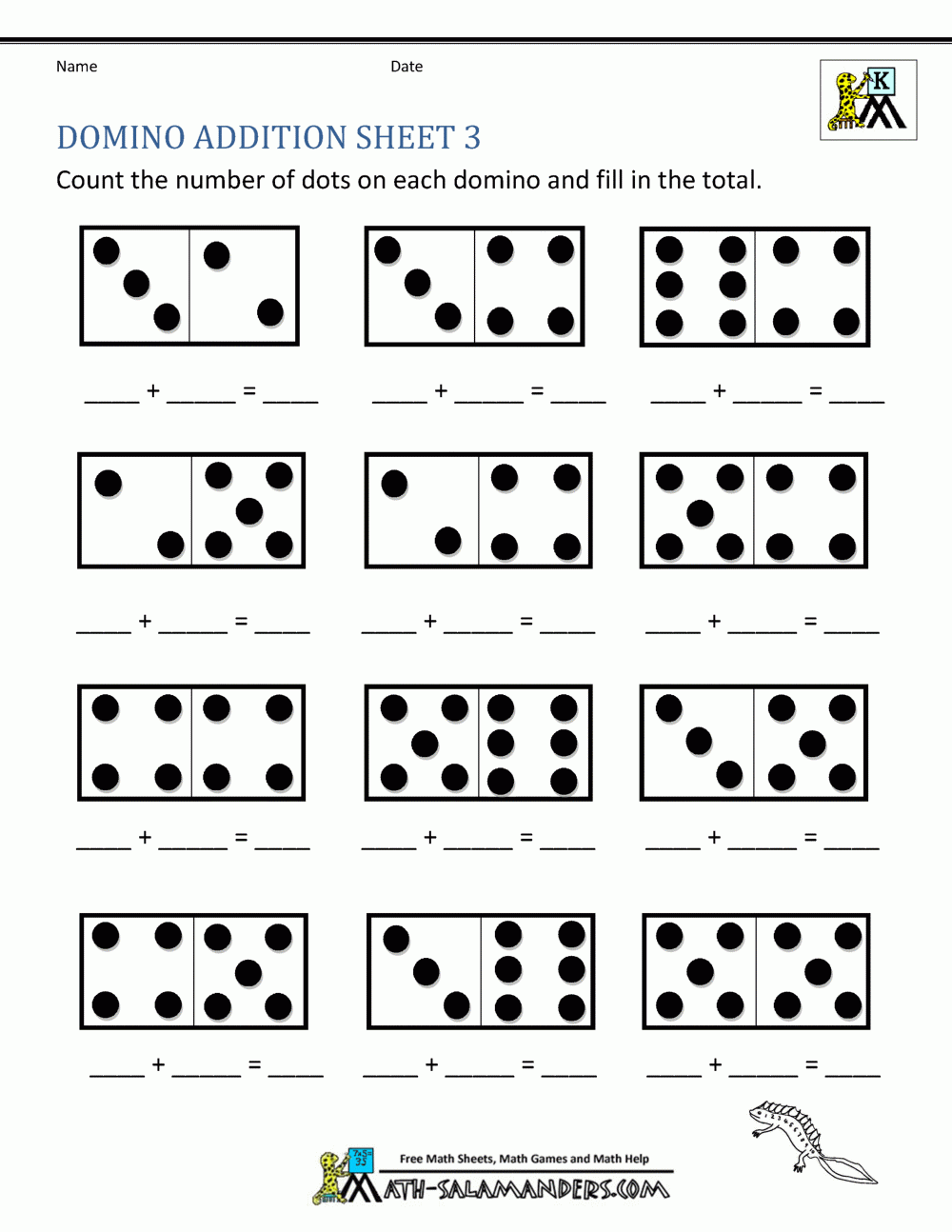 free printable kindergarten math worksheets