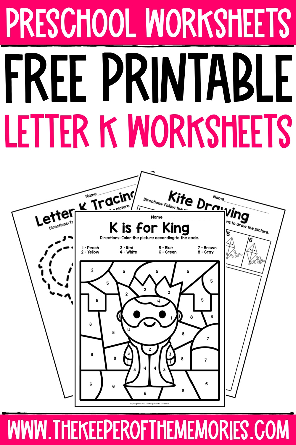 letter k worksheets for preschool