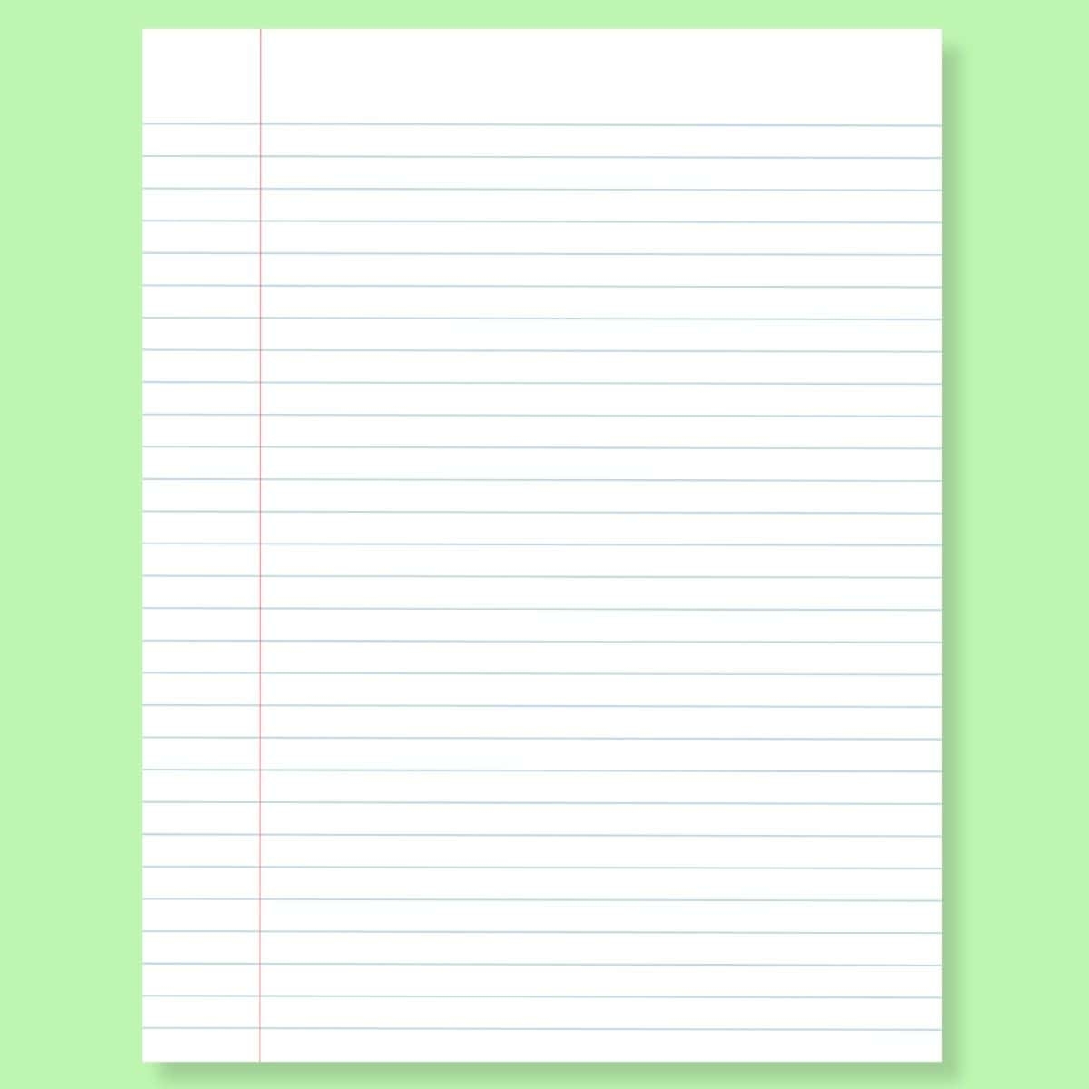 printable lined paper pdf free