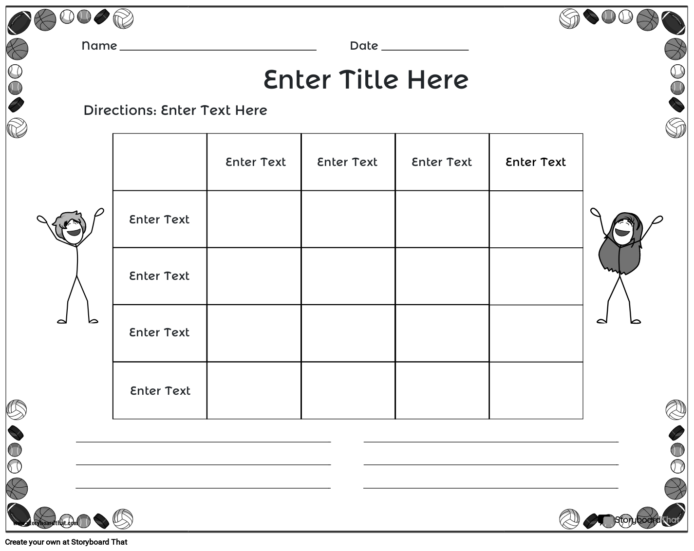 logic grid puzzle template 4 category