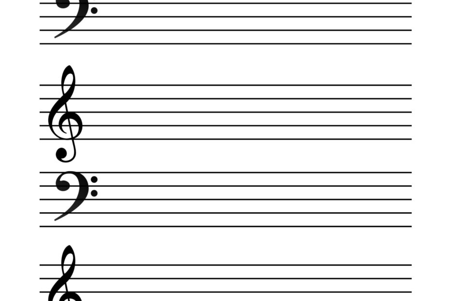 Free Printable Music Staff Paper Paper Trail Design