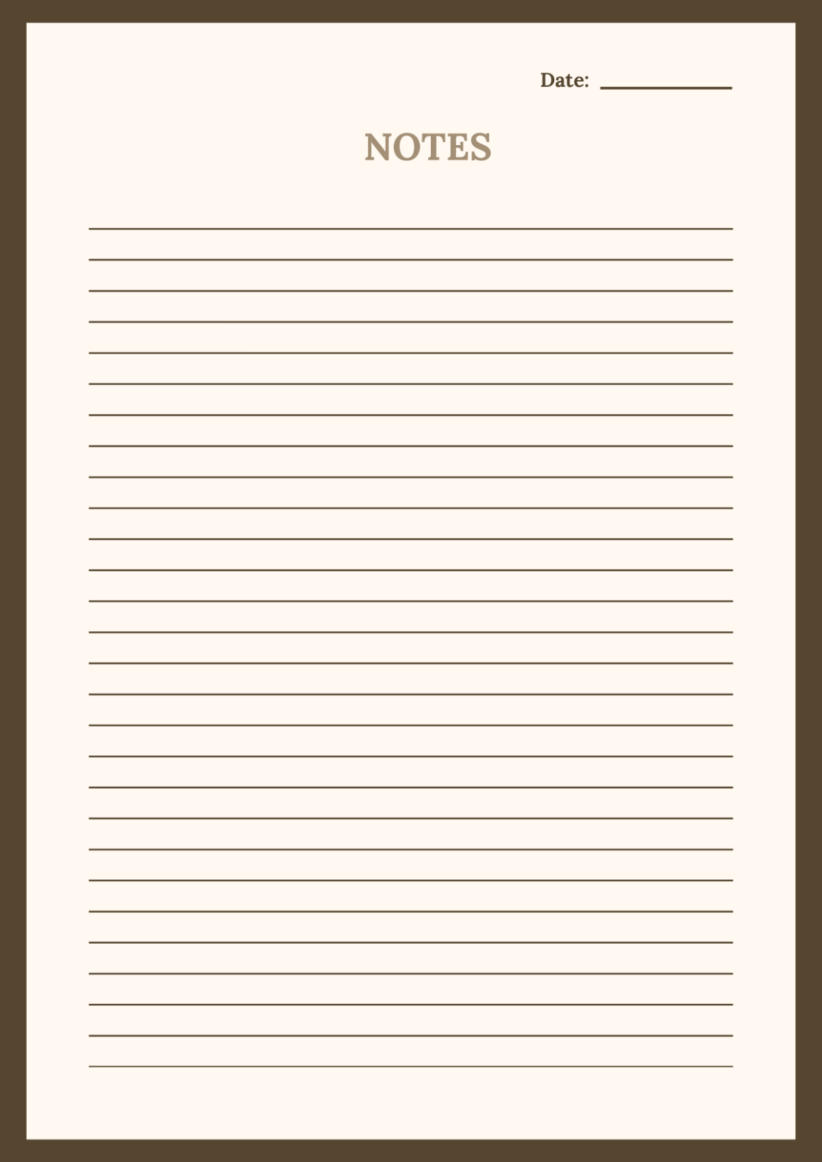 printable notepad design template