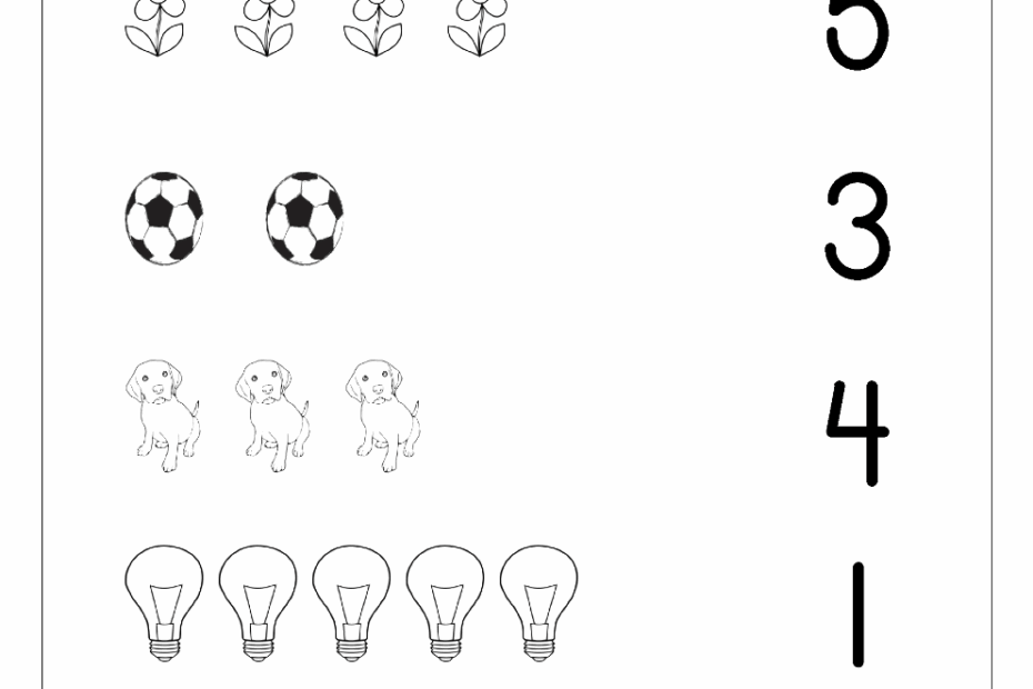 Free Printable Number Matching Worksheets For Kindergarten And