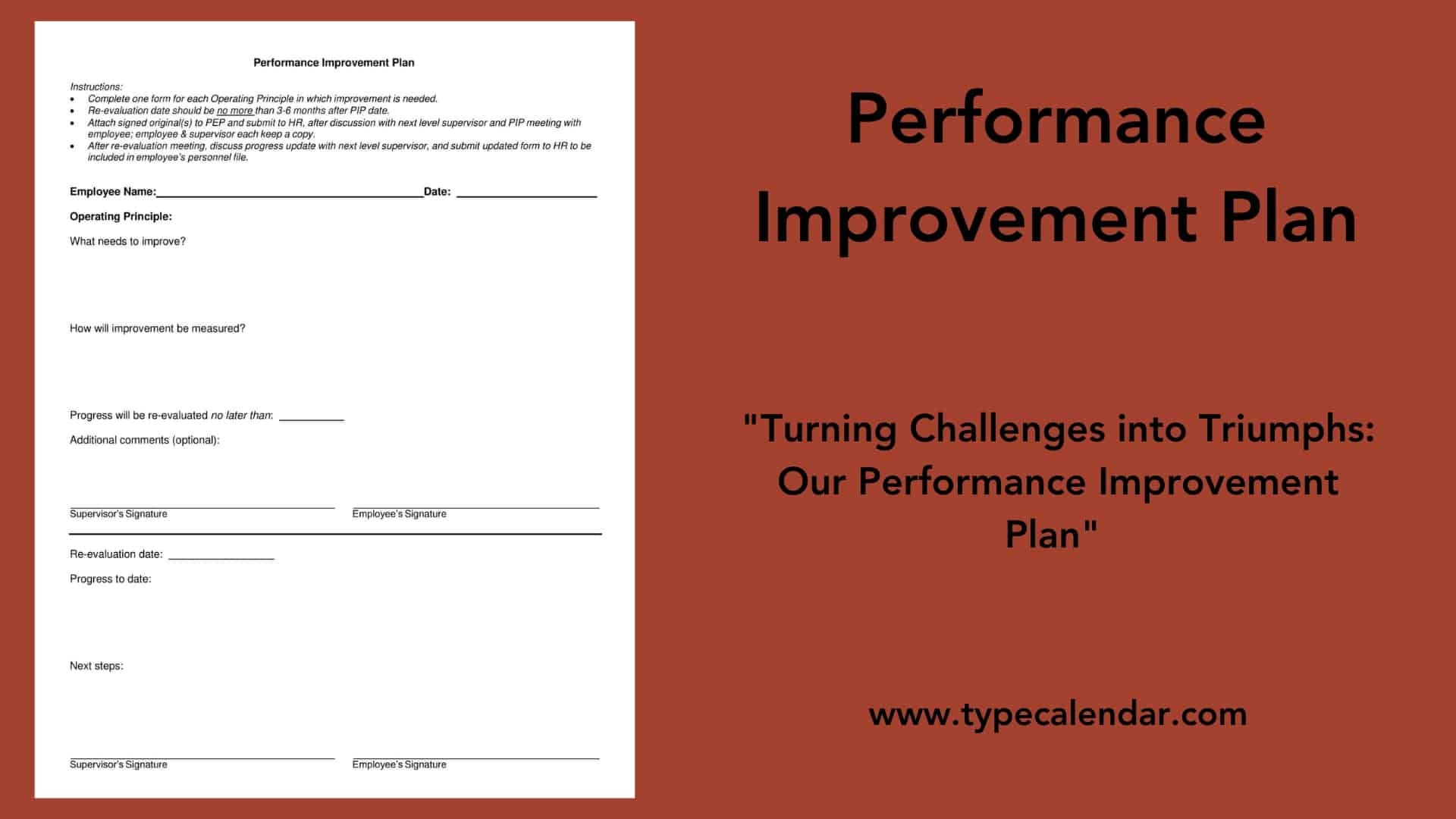 Free Printable Performance Improvement Plan Templates Excel PDF Word 
