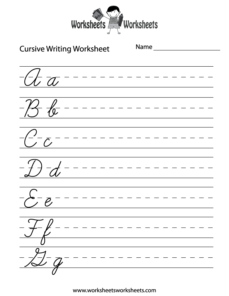 free cursive worksheets