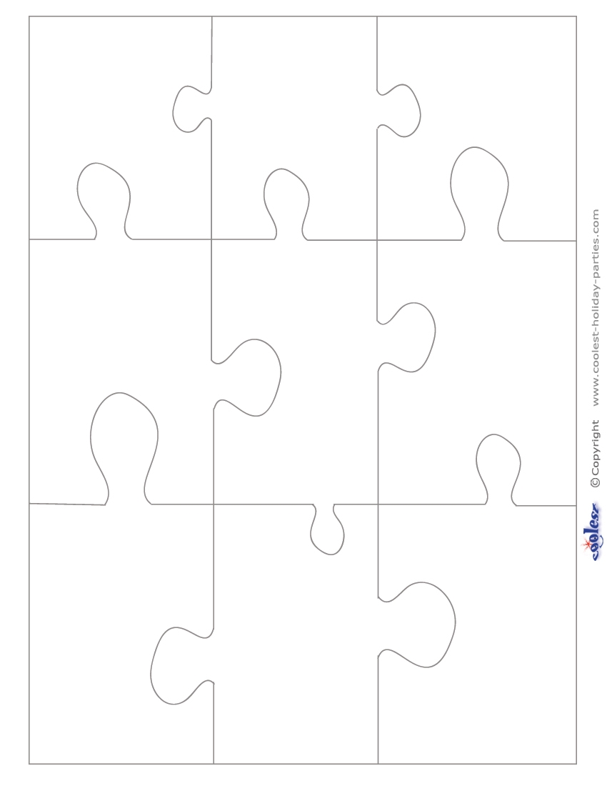 Free Printable Puzzle Piece Templates PDF 4 12 24 Piece Worksheets Library