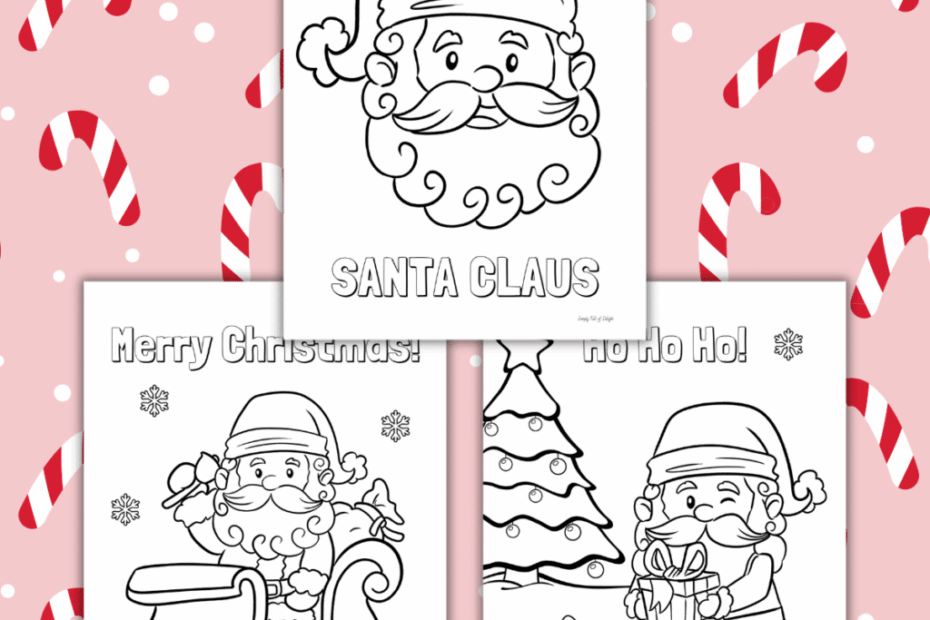 Free Printable Santa Coloring Pages For Christmas Simply Full Of Delight