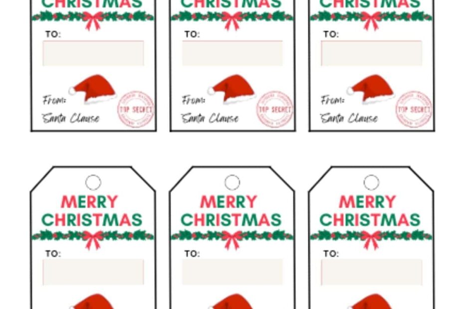 Free Printable Santa Gift Tags Download Instantly To Print Love Our Real Life