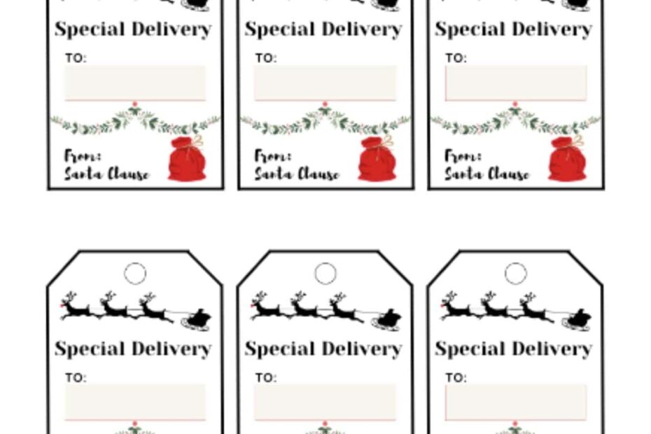 Free Printable Santa Gift Tags Download Instantly To Print Love Our Real Life