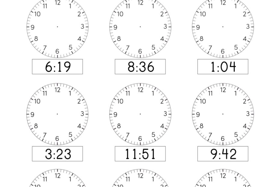 Free Printable Telling Time Worksheets Paper Trail Design