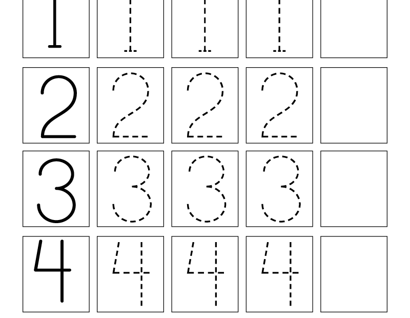 Free Printable Traceable Numbers Worksheet