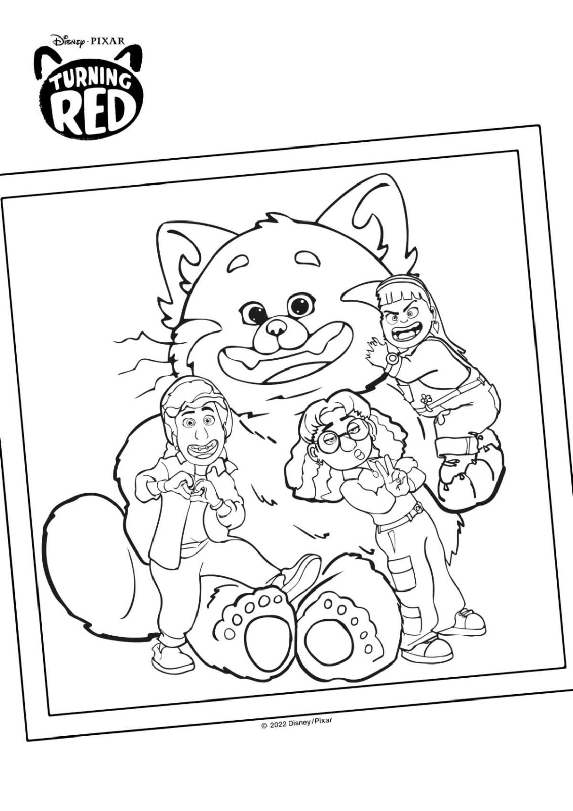 Free Printable Turning Red Panda Coloring Page Mama Likes This