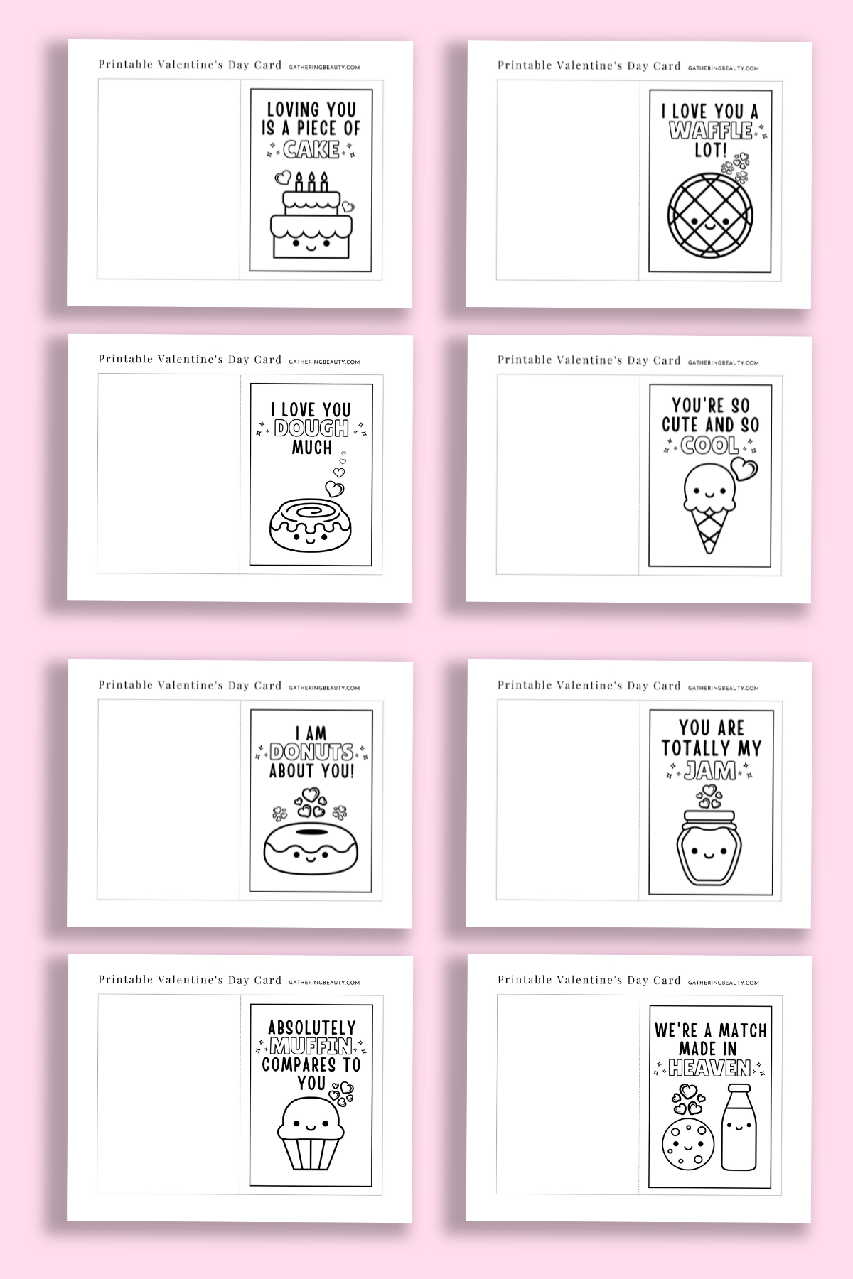 free printable valentines cards for kids to color pdf
