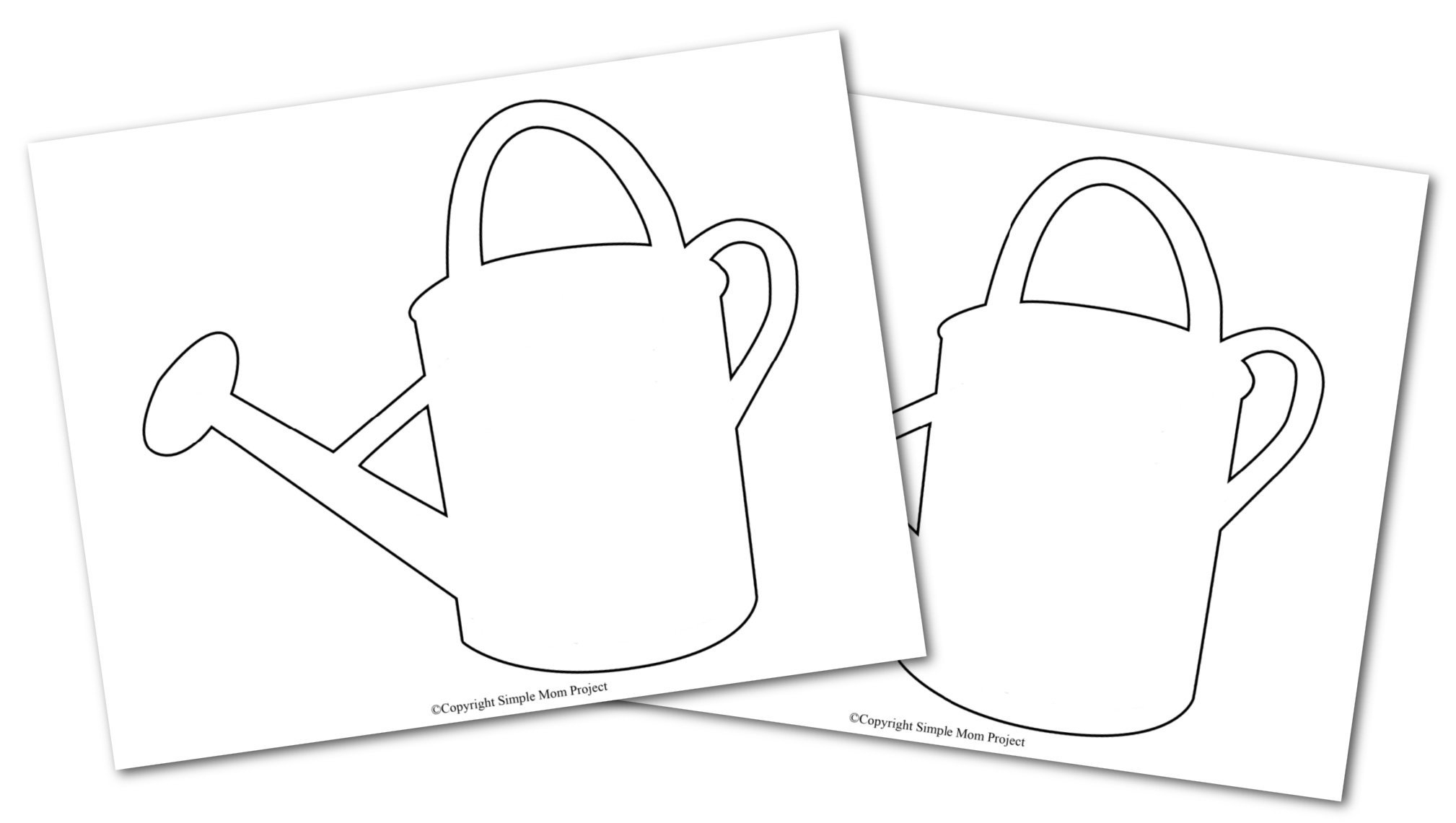 Free Printable Watering Pail Template Simple Mom Project