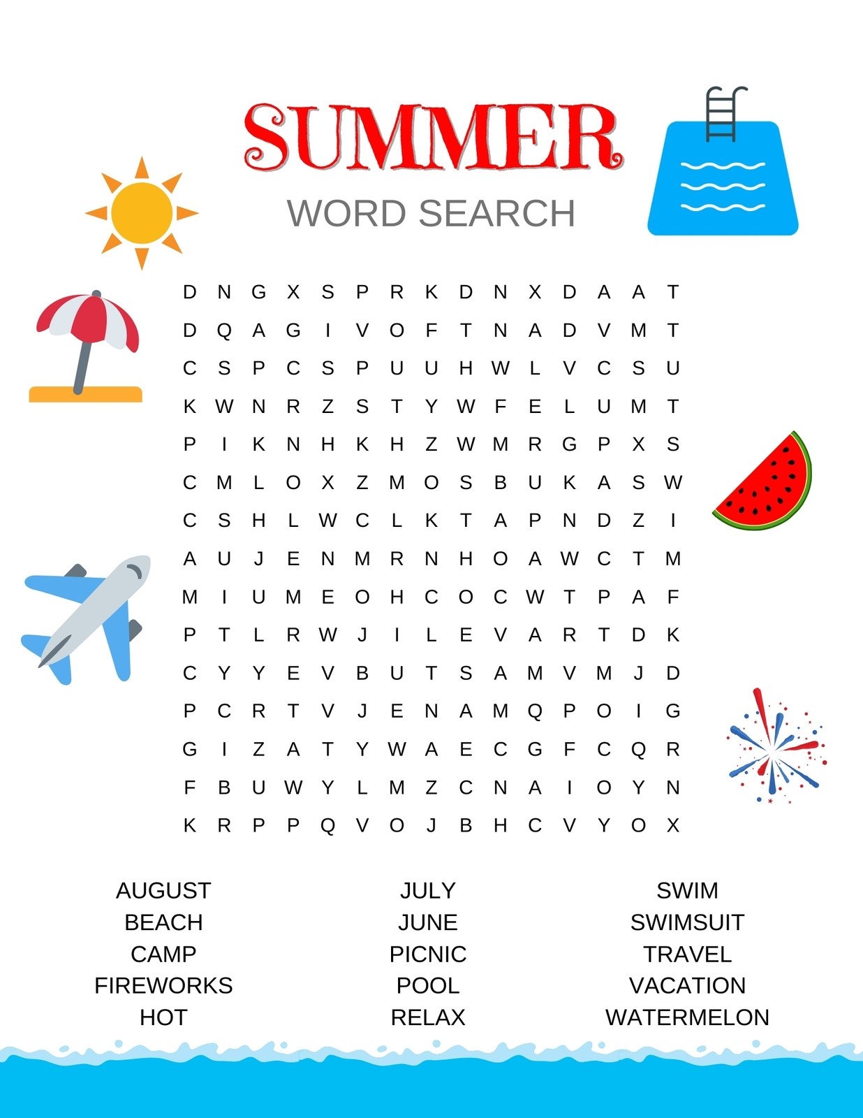 template for word search puzzle