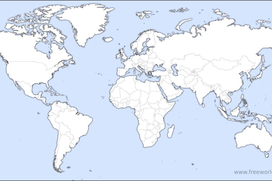 Free Printable World Maps