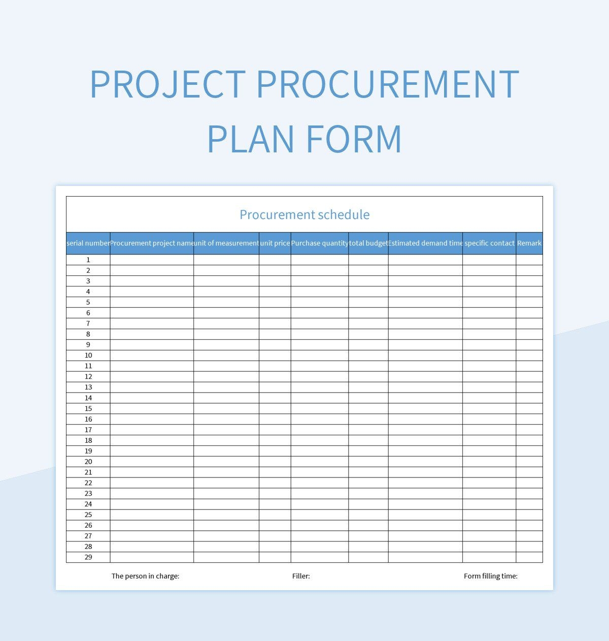 procurement plan template example