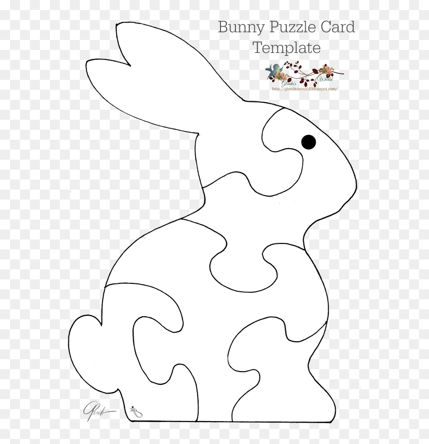 Free Puzzle Card Templates Bear Turtle Whale U0026 Bunny Domestic Rabbit HD Png Download Vhv